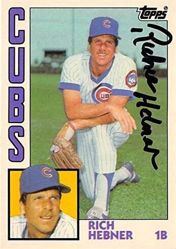 بطاقة بيسبول موقعة من ريتشي هيبنر (شيكاغو كابس) 1984 مجموعة Topps #50T المتداولة - بطاقات البيسبول الموقعة من MLB in Saudi Arabia