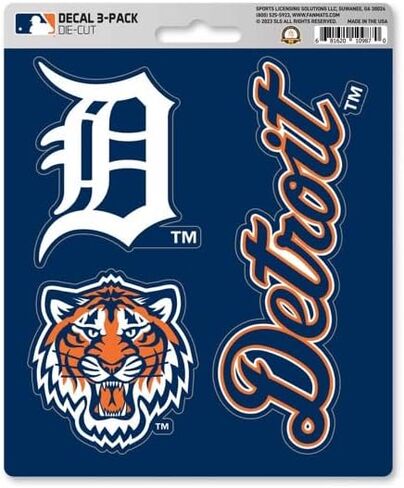 FANMATS 39310 Detroit Tigers Decal 3-pk in Saudi Arabia