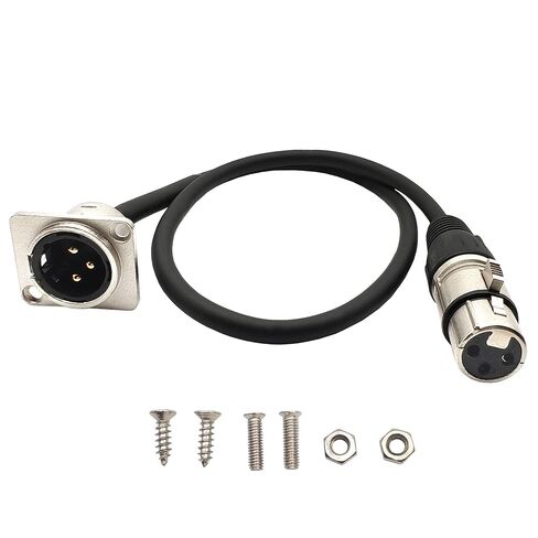 XLR كابل التصحيح أنثى إلى ذكر XLR لوحة جبل كابل Patchbay لصندوق الأرضية، صندوق المسرح 2 قدم 1 قطعة in Kuwait