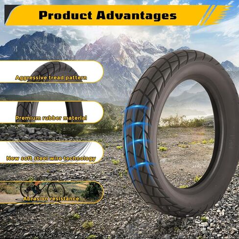 إطار وأنبوب دراجة 16 × 1.5، مع رافعتين، إطار دراجة 16 × 1.5، دراجة نيوماتيكو 16 × 1.50 40-305، مداس متين مقاوم للتآكل ومضاد للثقب، ضوضاء منخفضة وأداء قبضة بديلة للدراجة in Kuwait