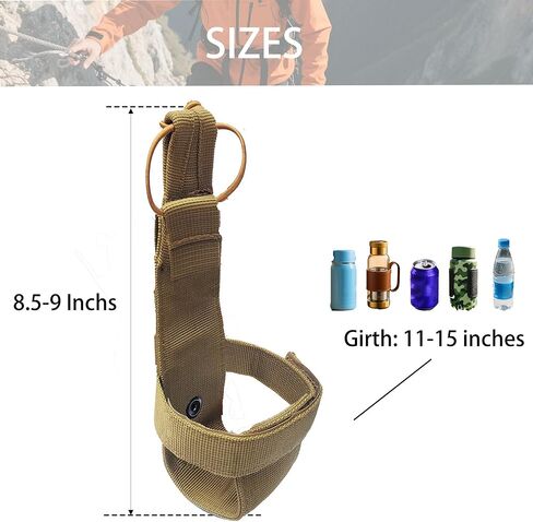 حامل زجاجات MOLLE خفيف الوزن، حامل زجاجة مياه بحزام عسكري تكتيكي in Kuwait