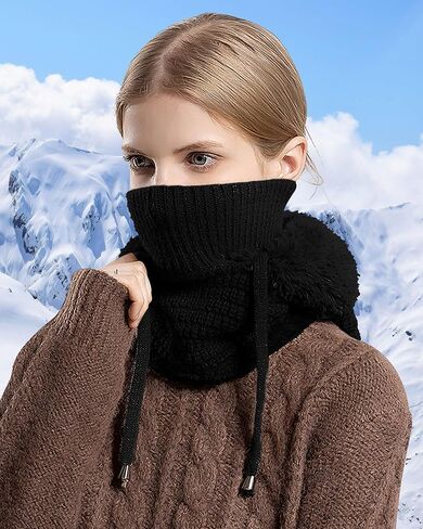 WELROG Women Windproof Balaclava Ski Mask Thermal Face Cover for Skiing,Snowboarding，Motorcycle in Cold Weather in Saudi Arabia