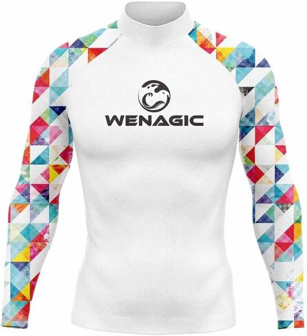 Surf Diving Men's Long Sleeve Skins Rashguard Quick-Dry Swim Running UPF 50+ Surfing Beach Rash Guard T Shirts Gym Clothes in Saudi Arabia