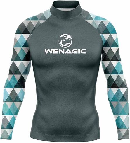 Surf Diving Men's Long Sleeve Skins Rashguard Quick-Dry Swim Running UPF 50+ Surfing Beach Rash Guard T Shirts Gym Clothes in Saudi Arabia