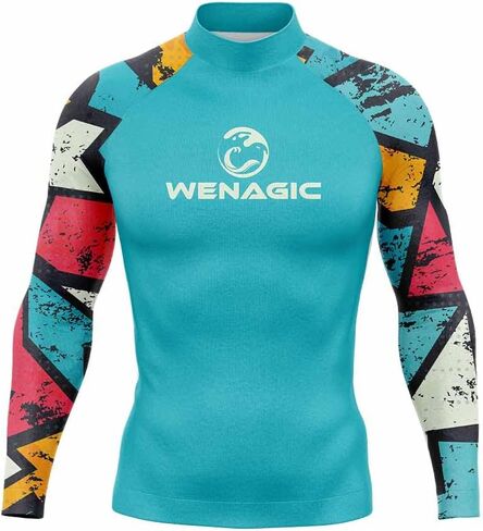 Surf Diving Men's Long Sleeve Skins Rashguard Quick-Dry Swim Running UPF 50+ Surfing Beach Rash Guard T Shirts Gym Clothes in Saudi Arabia