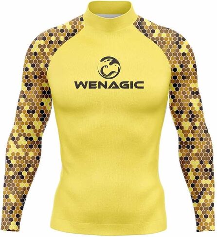 Surf Diving Men's Long Sleeve Skins Rashguard Quick-Dry Swim Running UPF 50+ Surfing Beach Rash Guard T Shirts Gym Clothes in Saudi Arabia