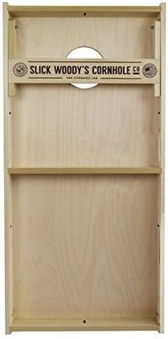Slick Woody's Professional-Grade Cornhole Boards - 4'x2' Solid Wood Regulation Beach Corn Hole Toss Game with 8 Resin Filled Bags in Saudi Arabia