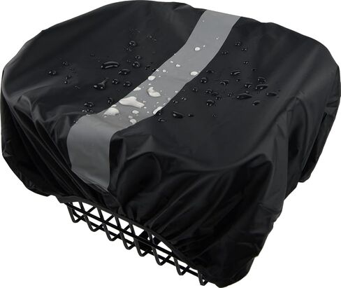 45L Bicycle Basket Waterproof Rain Cover with Reflective Strip Bicycle Rear Rack Rain Cover Black in Kuwait