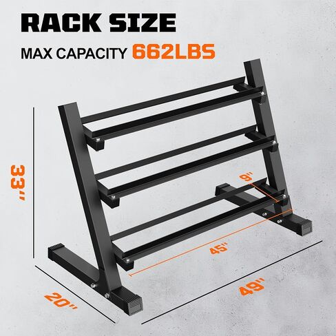 Dumbbell Sets with Rack, Rubber Hex Dumbbells, 160/220/280/360/450/550LBS, Hand Weights with Chrome Handle for Strength Training in Kuwait