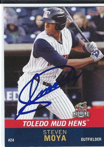 وقع ستيفن مويا على بطاقة اختيار Toledo Mud Hens 2015 ديترويت تايجرز - بطاقات البيسبول الموقعة من MLB in Saudi Arabia