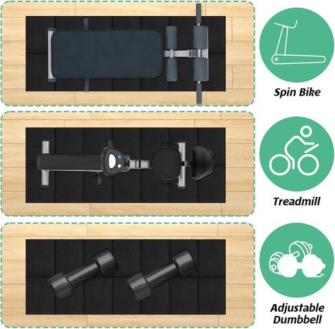 Walking Pad Mat, Foldable Treadmill Mat for Hardwood Floors & Exercise Equipment- 68x24 Inch Non-Slip Gym Floor Protection, Shock Absorption for Carpet & Home Workout in Saudi Arabia