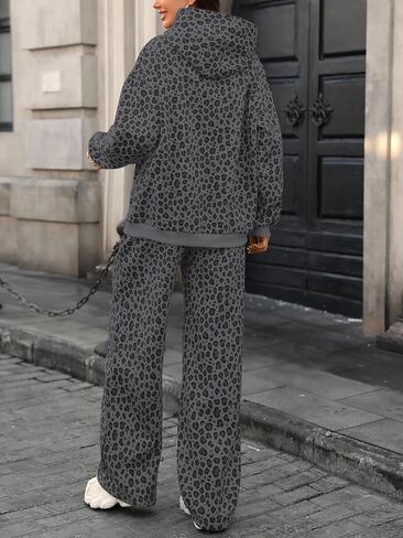 Cheetah Print 2 Piece Outfits For Women with Pockets in Saudi Arabia