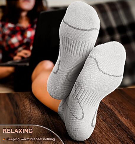 Men Running Socks 6Pairs-Ankle Athletic Socks Wicking Cushioned for Men Walking-Arch Compression Support in Saudi Arabia