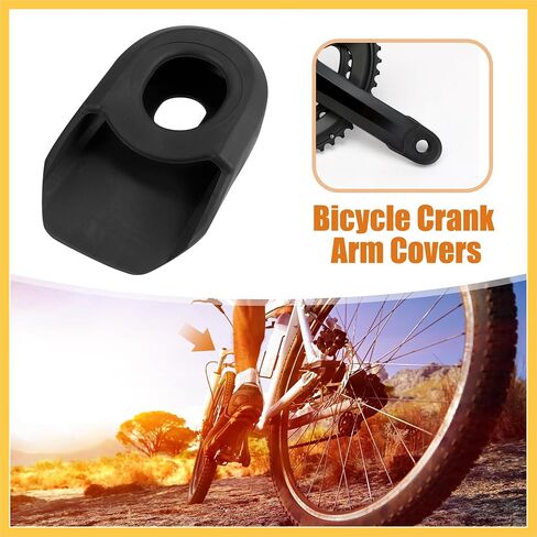 2pcs Soft Plastic Bicycle Cycling Crank Boot Protectors Mountain Bike Gel Sleeve Crank Arm Cover Protection Black Auto Replacement Parts in Saudi Arabia