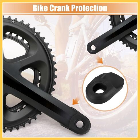 2pcs Soft Plastic Bicycle Cycling Crank Boot Protectors Mountain Bike Gel Sleeve Crank Arm Cover Protection Black Auto Replacement Parts in Saudi Arabia