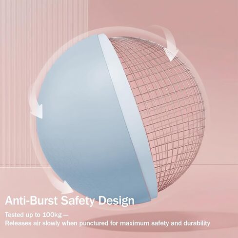 Small Exercise Ball 9 Inch, Mini Pilates Ball Anti-Burst Slip-Resistant for Stability, Fitness,Stretching & Core Strength Workout at Home Gym & Office Blue in Saudi Arabia