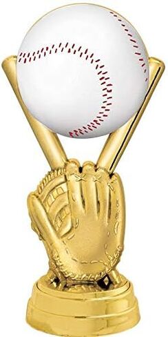 Crown Awards Baseball Trophies with Custom Engraving, 7.25" Personalized Kids Baseball Award Trophy On Deluxe Round Base Prime in Saudi Arabia