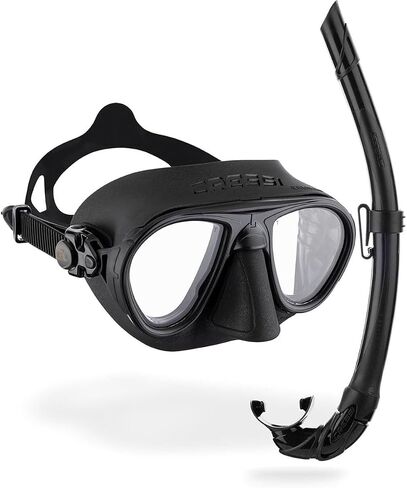 Cressi Calibro Mask and Corsica Snorkel Kit - Black in Saudi Arabia