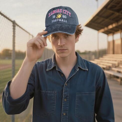 Football Fans City Embroidered Hat for Men Women Adjustable Baseball Unisex Cotton Cap in Saudi Arabia