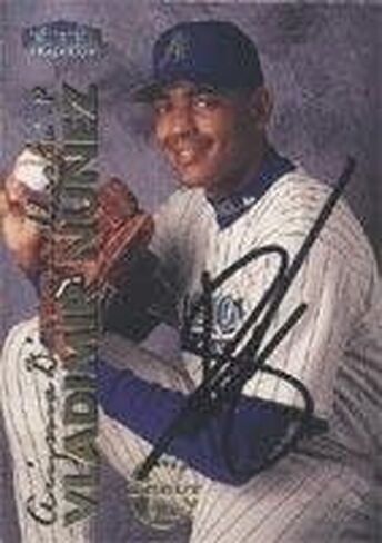 Vladimir Nunez Arizona Diamondbacks 1998 Fleer Tradition MLB Debut Autographed Card - Rookie Card. This item comes with a certificate of authenticity from Autograph-Sports. Autographed - Baseball in Saudi Arabia