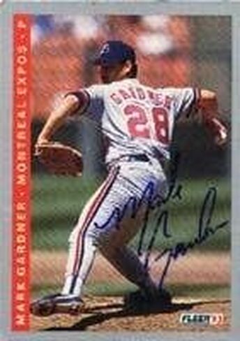 بطاقة موقعة من مارك جاردنر مونتريال إكسبوس 1993. يأتي هذا المنتج مع شهادة الأصالة من Autograph-Sports. موقعة - بطاقات البيسبول الموقعة in Saudi Arabia