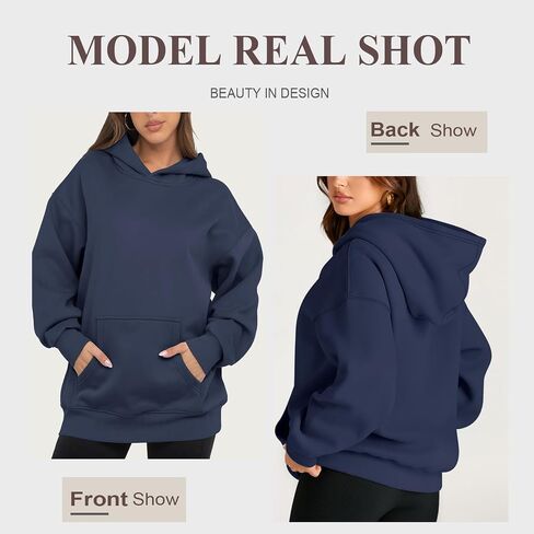 Women's Oversized Fleece Hoodie - Winter Pullover Sweater, Soft Comfort Fit in Saudi Arabia