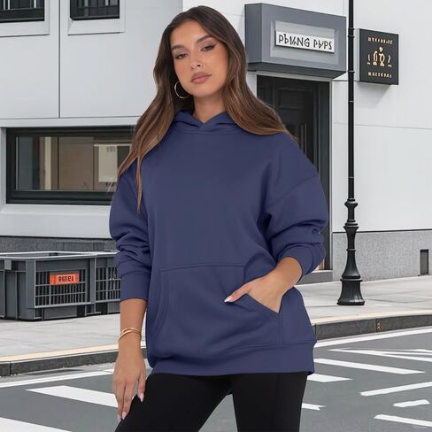 Women's Oversized Fleece Hoodie - Winter Pullover Sweater, Soft Comfort Fit in Saudi Arabia