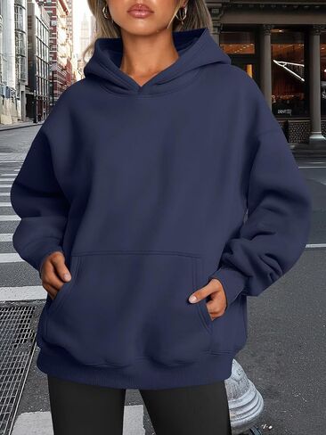 Women's Oversized Fleece Hoodie - Winter Pullover Sweater, Soft Comfort Fit in Saudi Arabia