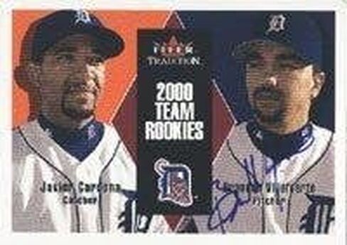 Brandon Villafuerte Detroit Tigers 2000 Fleer Tradition Team Rookies Autographed Card - Rookie Card. This item comes with a certificate of authenticity from Autograph-Sports. Autographed - Baseball in Saudi Arabia