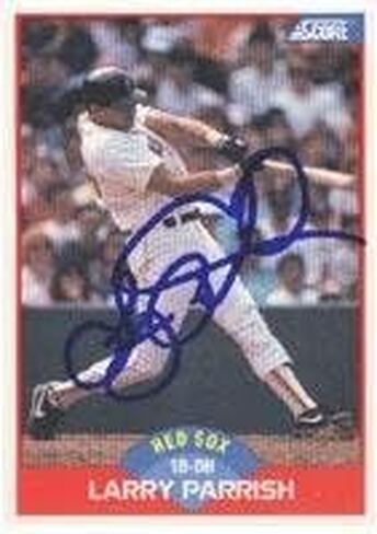 Larry Parrish Boston Sox 1989 Score Autographed Card. This item comes with a certificate of authenticity from Autograph-Sports. Autographed - MLB Autographed Baseball Cards in Saudi Arabia