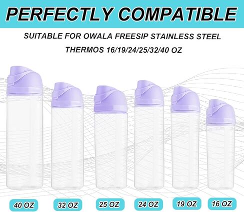 4 قطع من حلقات ختم زجاجات المياه من BOXOB و4 قطع سدادات بديلة لـ Owala FreeSip 16/19/24/25/32/40oz، وحشوات حلقة دائرية من السيليكون خالية من BPA وسدادات غطاء لملحقات زجاجة المياه in Saudi Arabia