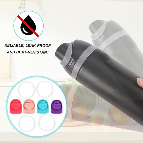4 قطع من حلقات ختم زجاجات المياه من BOXOB و4 قطع سدادات بديلة لـ Owala FreeSip 16/19/24/25/32/40oz، وحشوات حلقة دائرية من السيليكون خالية من BPA وسدادات غطاء لملحقات زجاجة المياه in Saudi Arabia