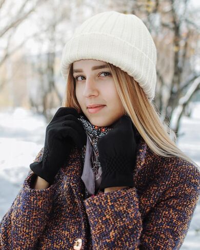 Fleece Lined Wool Beanie Hat for Women Men,Soft Womens Winter Hats Chunky Warm Wool Beanies Hats Snow Ski Skull Cap in Saudi Arabia