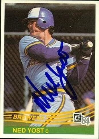 Ned Yost autographed Baseball Card (Milwaukee Brewers) 1984 Donruss #271 - Autographed Baseball Cards in Saudi Arabia
