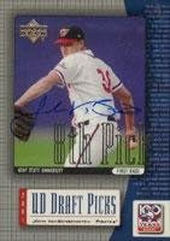 بطاقة موقعة من John VanBenschoten Pittsburgh Pirates 2001، مسودة السطح العلوي. يأتي هذا المنتج مع شهادة الأصالة من Autograph-Sports. موقعة - البيسبول موقعة MLB in Saudi Arabia