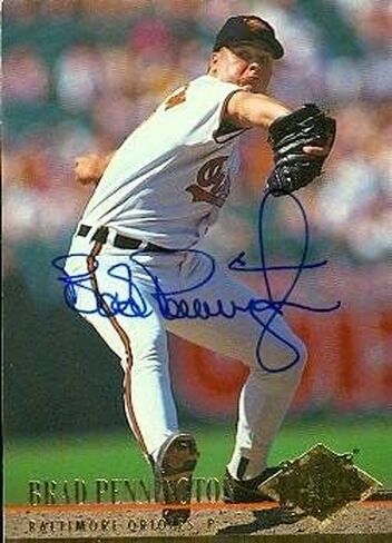 بطاقة بيسبول موقعة من براد بنينجتون (بالتيمور أوريولز) 1994 Fleer Ultra #7 - بطاقات بيسبول موقعة in Saudi Arabia