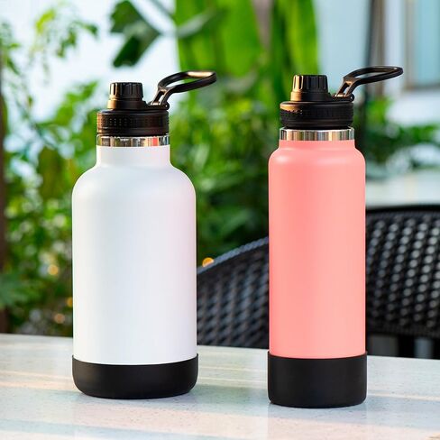 واقي زجاجة مياه من السيليكون، حذاء زجاجة متوافق مع زجاجة مياه Hydro Flask 2.0 ذات فم واسع بسعة 64 أونصة فقط in Kuwait