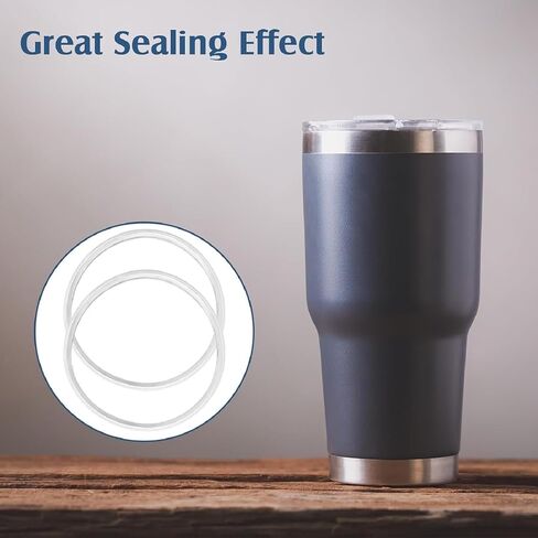 Patelai 9 Pieces 30 oz Replacement Rubber Lid Seals Compatible Seals Lid Gaskets for 30 Oz Insulated Stainless Steel Tumblers Compatible with RTIC Atlin, Randomly Shipped in Oval and Round (Black) in Saudi Arabia