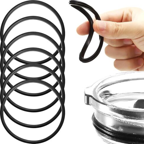 Patelai 9 Pieces 30 oz Replacement Rubber Lid Seals Compatible Seals Lid Gaskets for 30 Oz Insulated Stainless Steel Tumblers Compatible with RTIC Atlin, Randomly Shipped in Oval and Round (Black) in Saudi Arabia