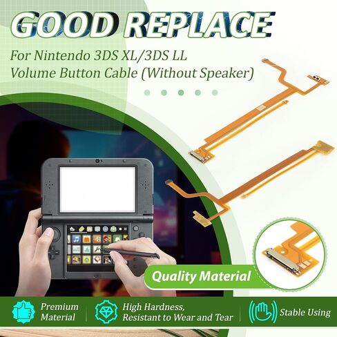 for Nintendo 3DS XL Volume Button Ribbon Flex Cable for Nintendo 3DS XL/3DS LL Volume Key Flex Cable Replacement Accessories Parts with Repair Tools in Saudi Arabia