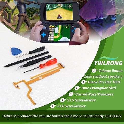 for Nintendo 3DS XL Volume Button Ribbon Flex Cable for Nintendo 3DS XL/3DS LL Volume Key Flex Cable Replacement Accessories Parts with Repair Tools in Saudi Arabia