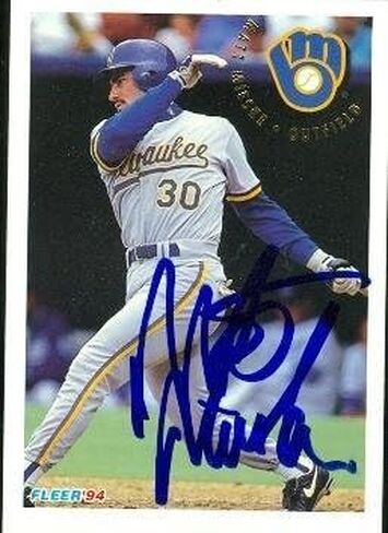 Matt Mieske autographed Baseball Card (Milwaukee Brewers) 1994 Fleer #183 - Autographed Baseball Cards in Saudi Arabia