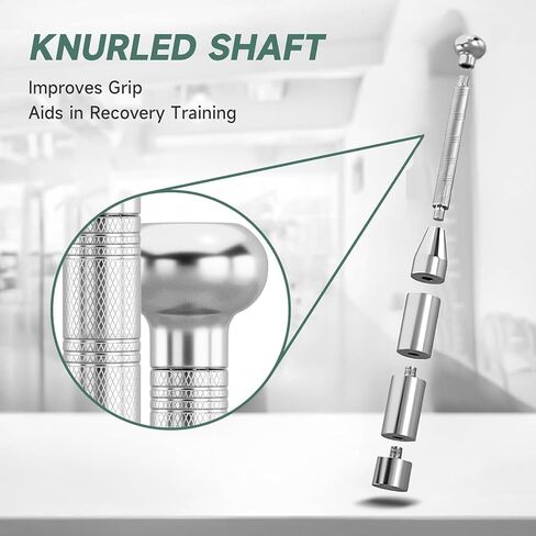 KDLK Adjustable Macebell, Indian Club Style 6 option Premium Steel Macebell (6.5/9/11/13/15/17.5LBs)Cross Training Equipment For Muscle Building, Aerobic Fitness,Men's And Women's Weightlifting,Silver in Saudi Arabia