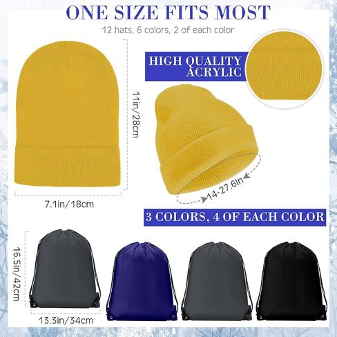 Suhine 72 Pcs Homeless Care Package Supplies Bulk Winter Gloves Beanies Scarves Blanket Socks Drawstring Bags for Unisex in Saudi Arabia