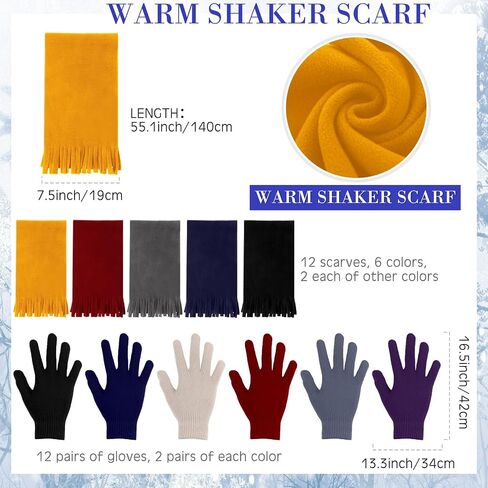 Suhine 72 Pcs Homeless Care Package Supplies Bulk Winter Gloves Beanies Scarves Blanket Socks Drawstring Bags for Unisex in Saudi Arabia