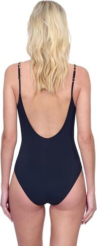 Gottex Women's Monte Carlo Solid Fully Lined Round Neck One Piece Swimsuit with Removable Soft Cups Adjustable Straps in Saudi Arabia