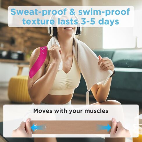 OK TAPE Kinesiology Tape Pre Cut Strips Bulk (100 PCS),Elastic Cotton Latex Free Hypoallergenic Athletic Tape Roll for Muscle Joint Knee,Waterproof k Tape 2in×10in/PCS in Saudi Arabia