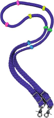 زمام تدريب المهر باللون الأرجواني مع عقد ملونة بطول 15.24 سم in Kuwait