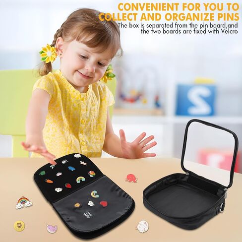 Pin Bag Display Book and 12 Cute Pins, ita pin Crossbody Bag for Girls with Shoulder Straps,Storage Organization Book,Collecting Various Pins (6 Page Pin Display Board and 12 pins) in Saudi Arabia
