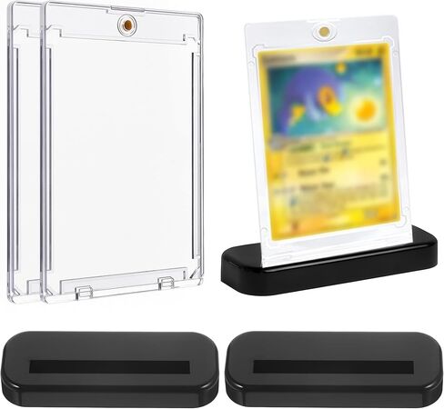 2 Magnetic Card Holders, 35PT Transparent Sleeves for Collectible Cards Protection & Display in Saudi Arabia